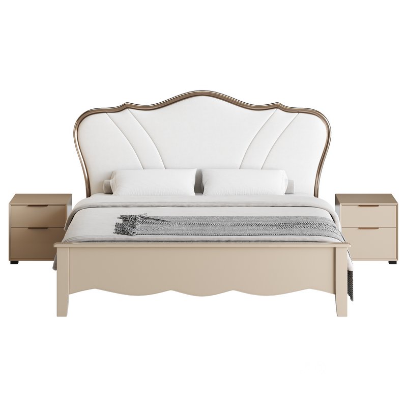 Faux Leather Upholstered Headboard Bed Image 10