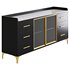 Modern Glass Door Wood Sideboard 2 - Thumbnail 10
