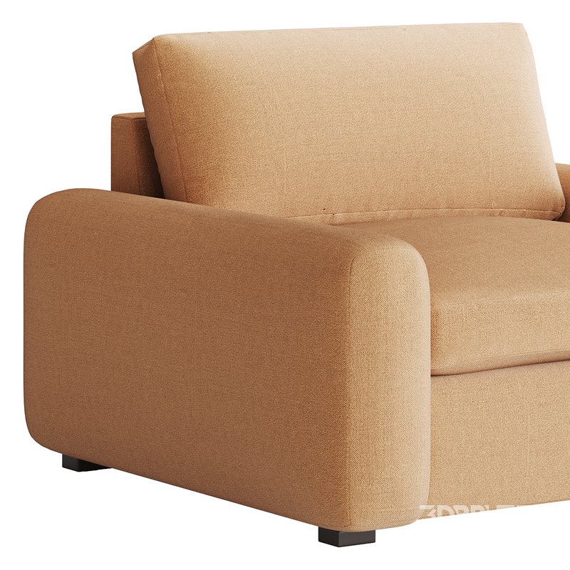 SERRAT WHITE PERFORMANCE FABRIC CHAIR AND A HALF Image 9