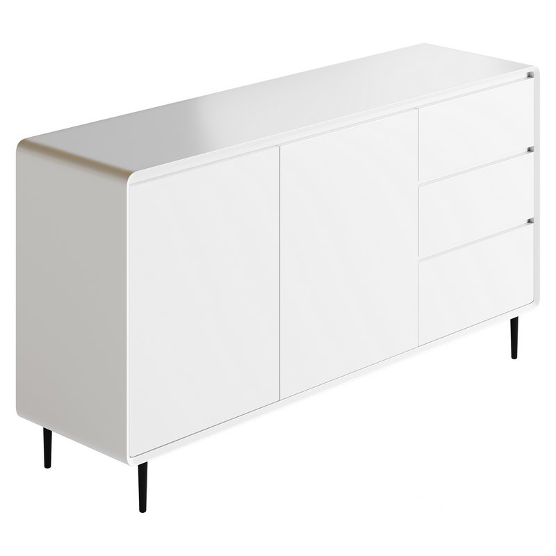 Modern Wood Sideboard with 2 Doors Image 9