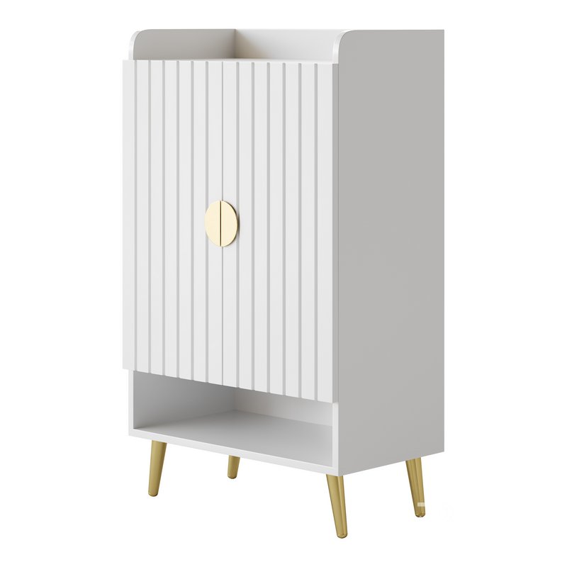 Yellar Nordic Entryway White Shoe Storagel Image 10