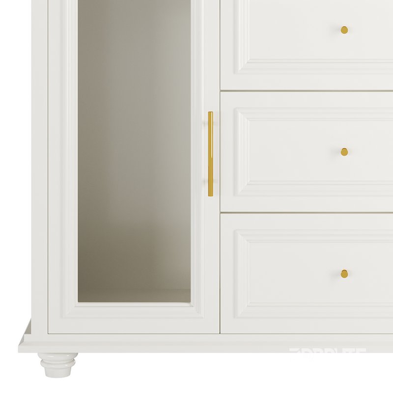 Sleek White Modern Sideboard Credenza Image 10