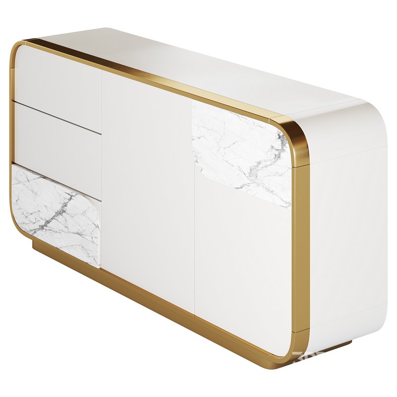 Modern Off White Sideboard Image 9