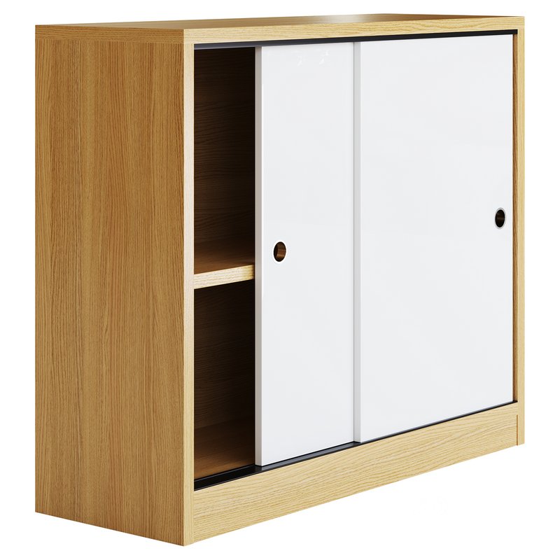 Living Room Contemporary Manufactured Wood Sideboard with Doors Image 10