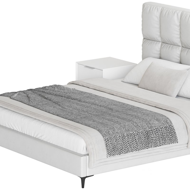 Modern Bed Upholstered Headboard Standard Bed I Image 11
