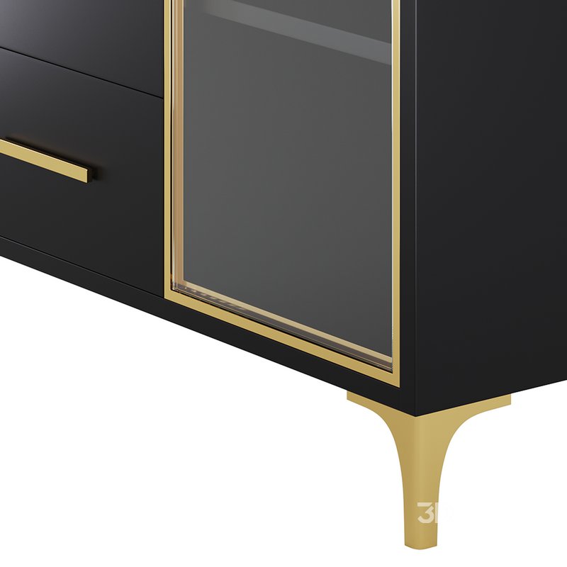 Modern Glass Door Wood Sideboard 2 Image 10