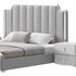 Glam Beige Upholstered Bed - Thumbnail 10
