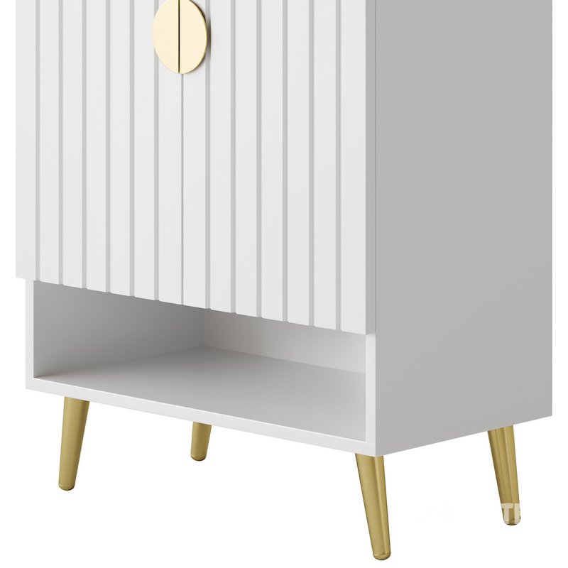 Yellar Nordic Entryway White Shoe Storagel Image 11