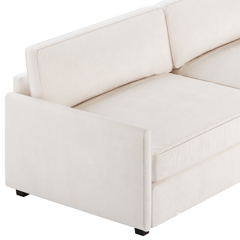 WHITE PERFORMANCE FABRIC SOFA Image 11