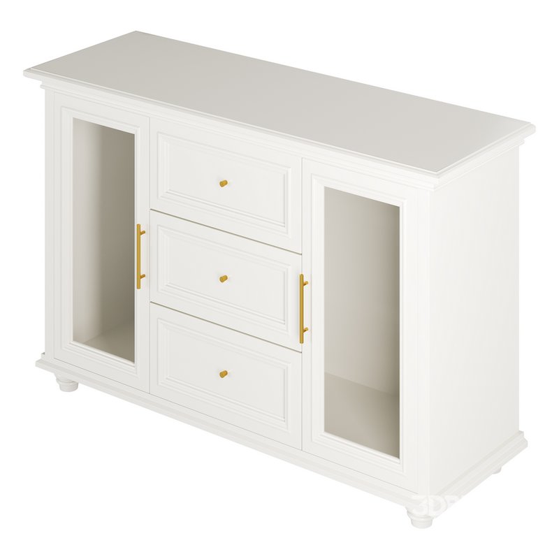 Sleek White Modern Sideboard Credenza Image 11