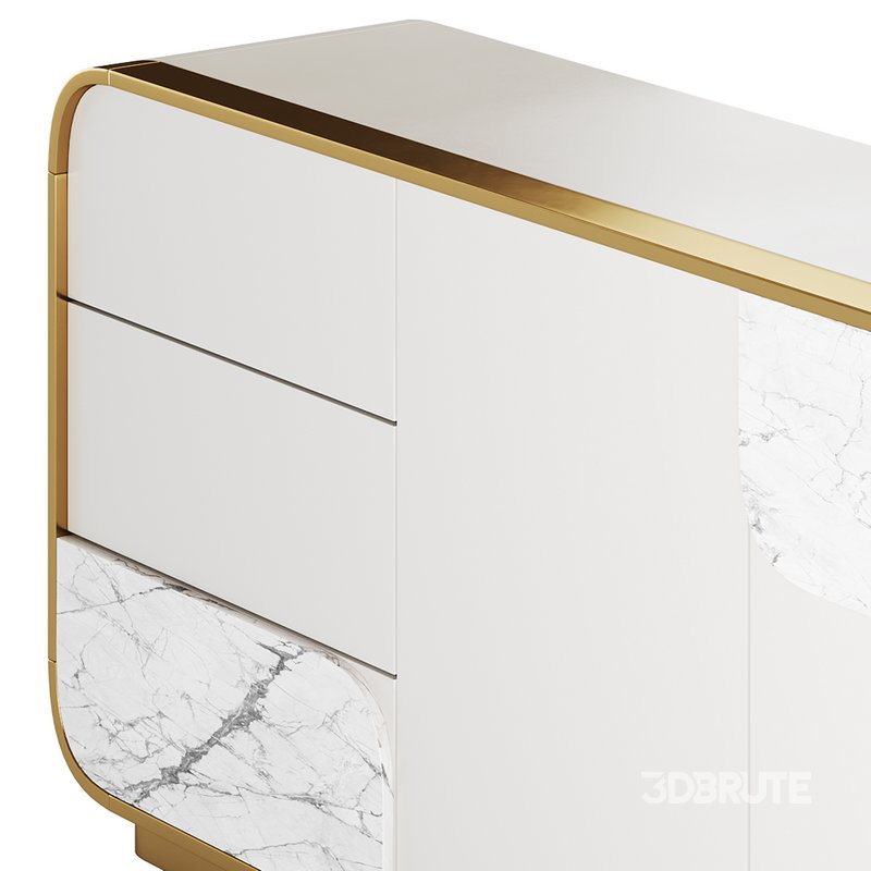 Modern Off White Sideboard Image 10