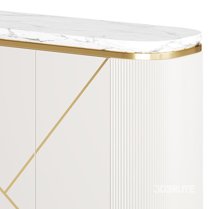 Sideboard Buffet Faux Marble Image 11