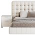 White Upholstered Panel Bed - Thumbnail 11
