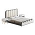 White Genuine Leather Upholstered Modern Panel Bed - Thumbnail 10