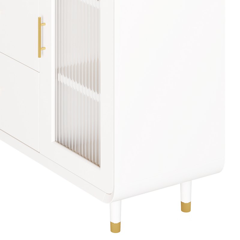 Modern White Sideboard Credenza Image 11