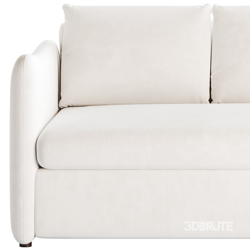 WHITE PERFORMANCE FABRIC SLEEPER SOFA Image 13