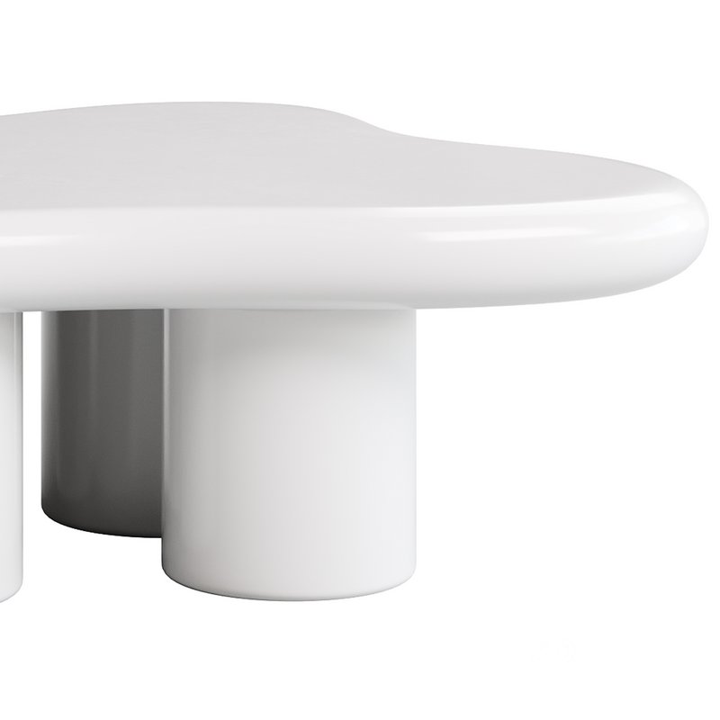 Modern Smooth Wood Abstract Coffee Table Image 13