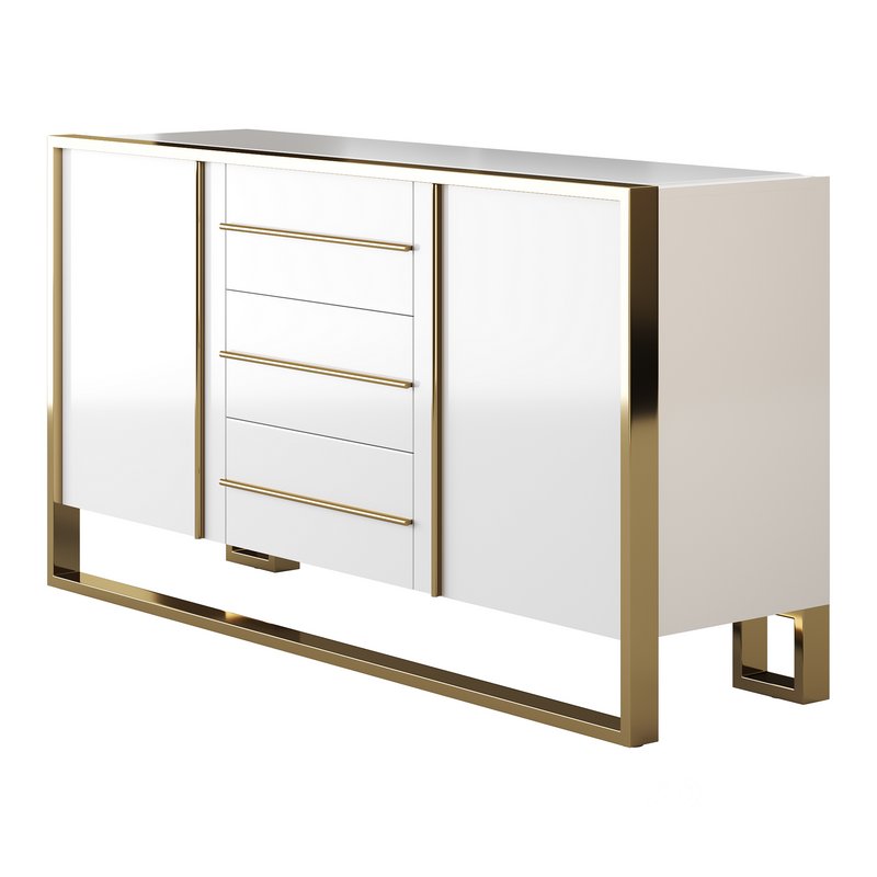 Glossy White Buffet Image 13