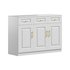 Sumptuous White Wood Sideboard Credenza with Drawers - Thumbnail 1