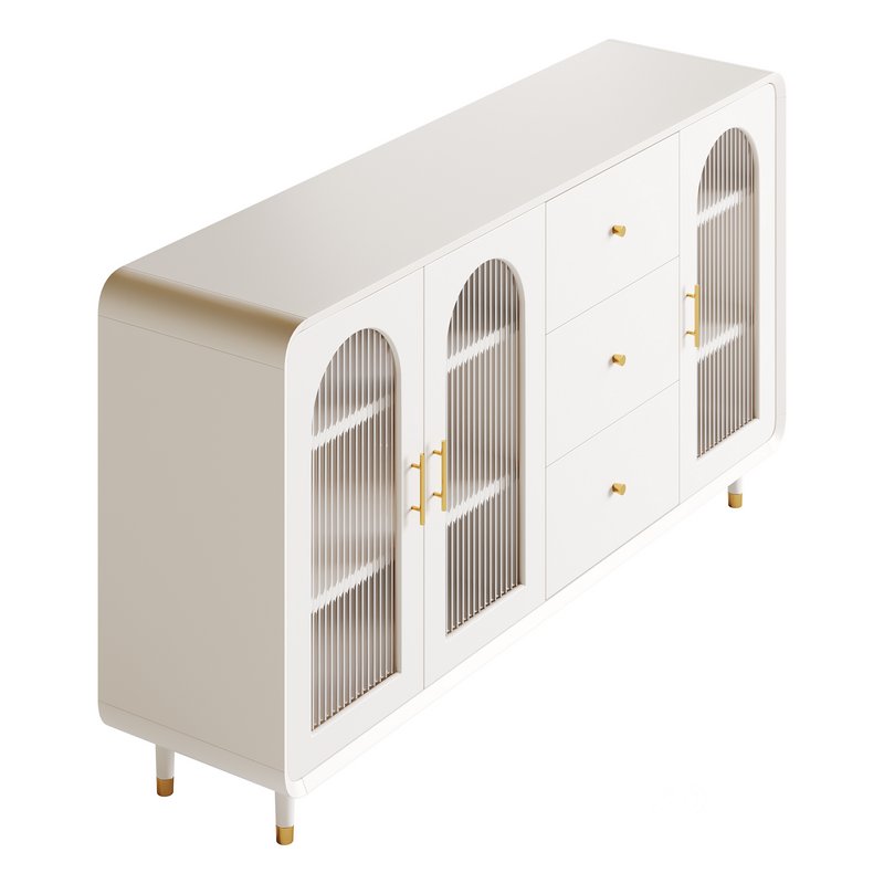 Modern White Sideboard Credenza Image 12