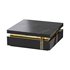 Trimied 43 Modern Black Square Storage Coffee Table Stone Top & 4 Wood Drawers - Thumbnail 1