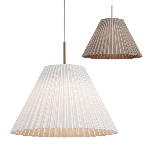 Pleated shade pendant light