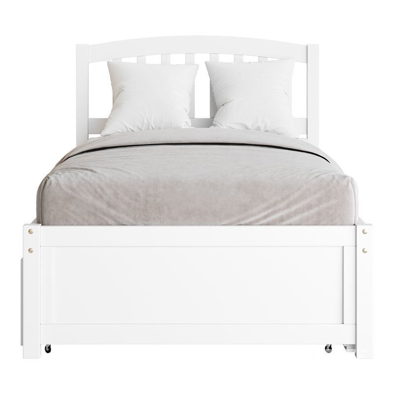 Twin Size Platform Bed Wood Bed Image 12