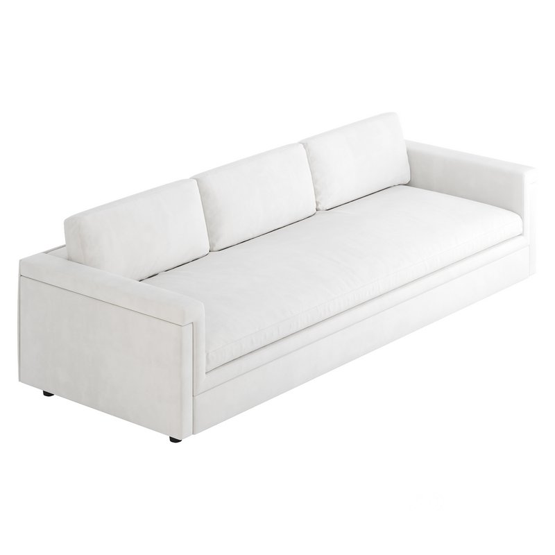 IVORY PERFORMANCE VELVET SOFA Image 12