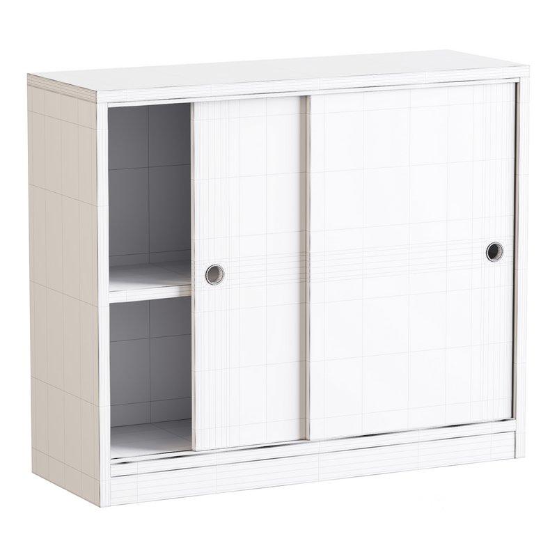 Living Room Contemporary Manufactured Wood Sideboard with Doors Image 12