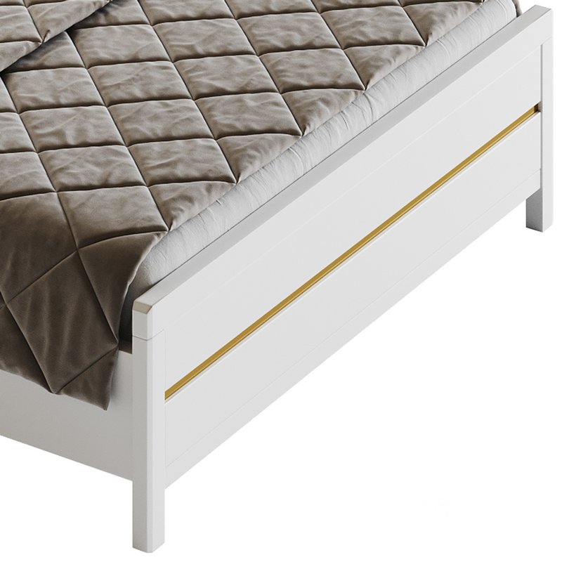 Modern White Bed I Image 13