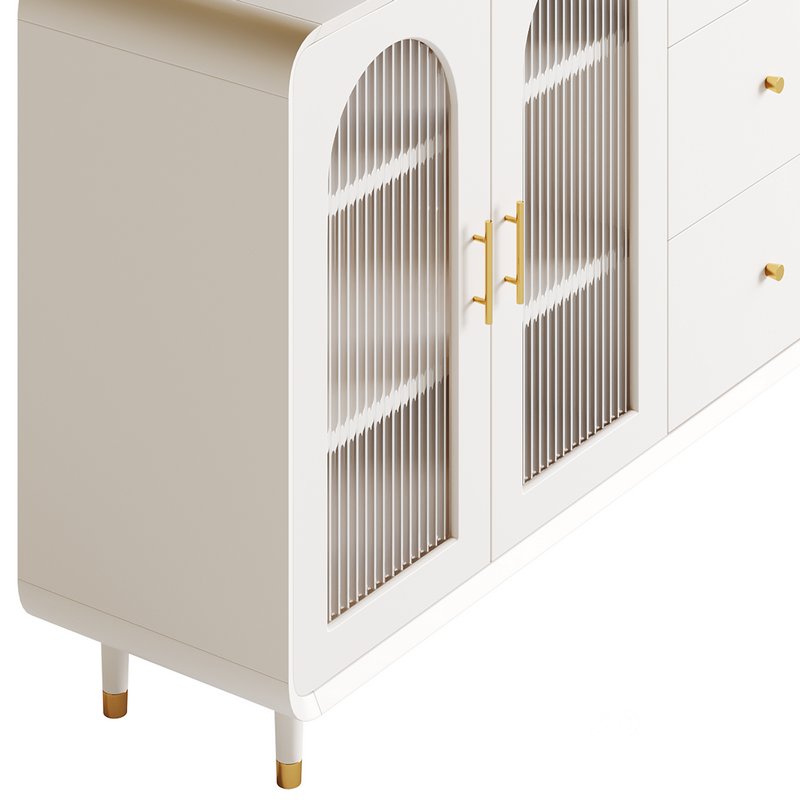 Modern White Sideboard Credenza Image 13
