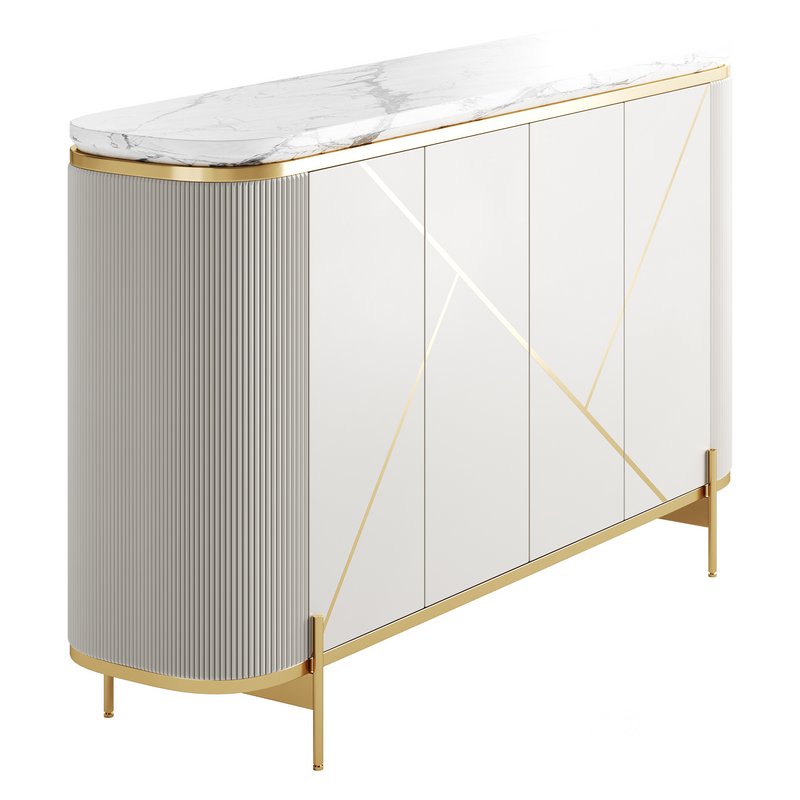 Sideboard Buffet Faux Marble Image 13