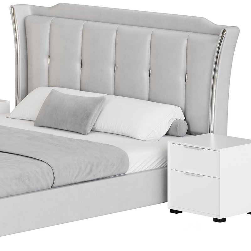 Wide Victorian Wingback Bed Image 13