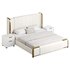 Glamorous White Upholstered Wingback Bed I - Thumbnail 13