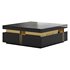 Trimied 43 Modern Black Square Storage Coffee Table Stone Top & 4 Wood Drawers - Thumbnail 13