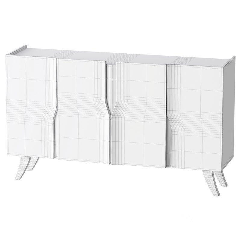 Modern White Sideboard Buffet Image 14