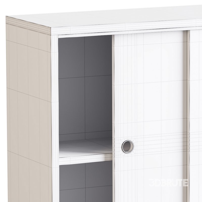 Living Room Contemporary Manufactured Wood Sideboard with Doors Image 14