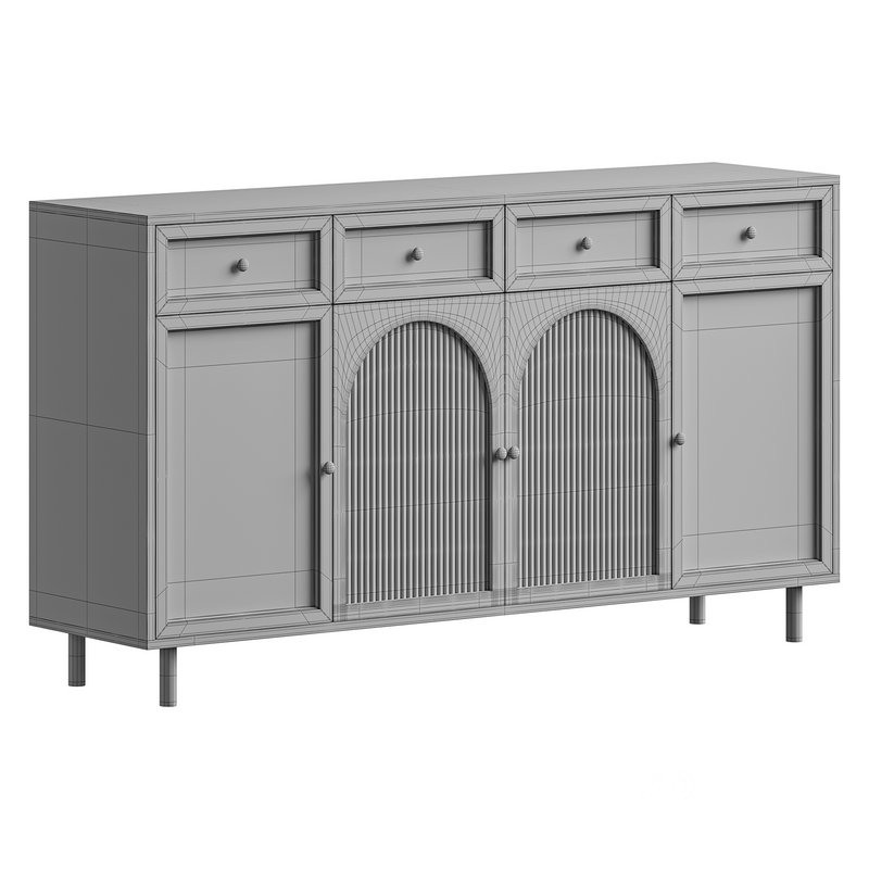 Contemporary Wooden Sideboard Credenza Image 14