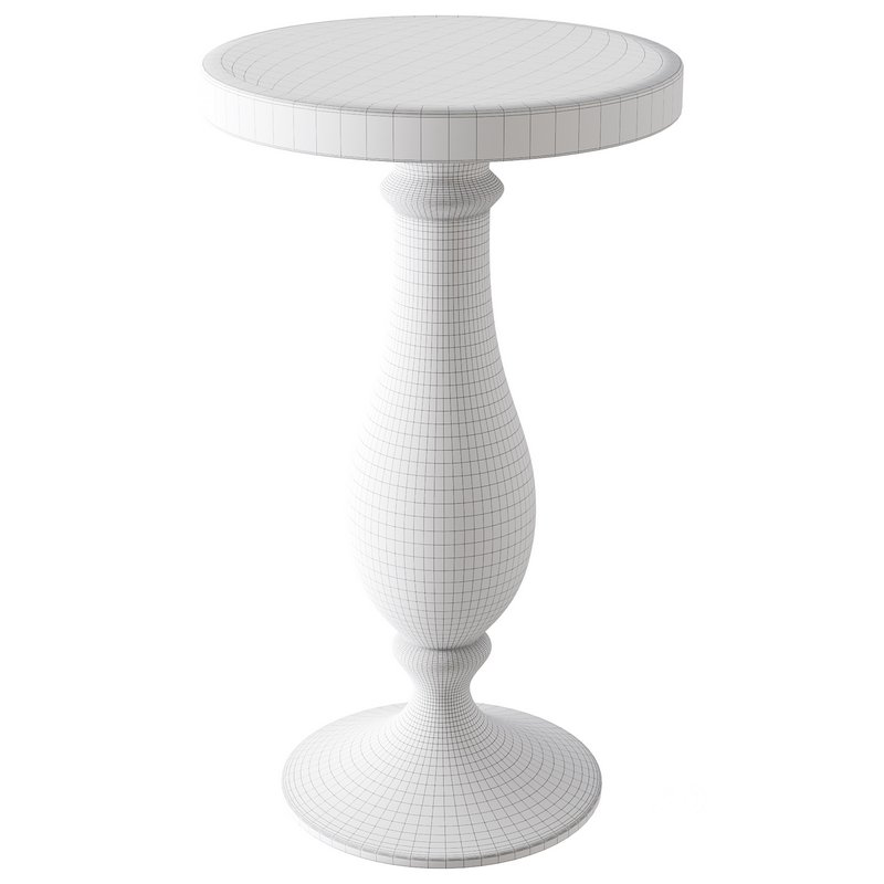 Modern Acrylic Clear Round End Table with Pedestal Image 14