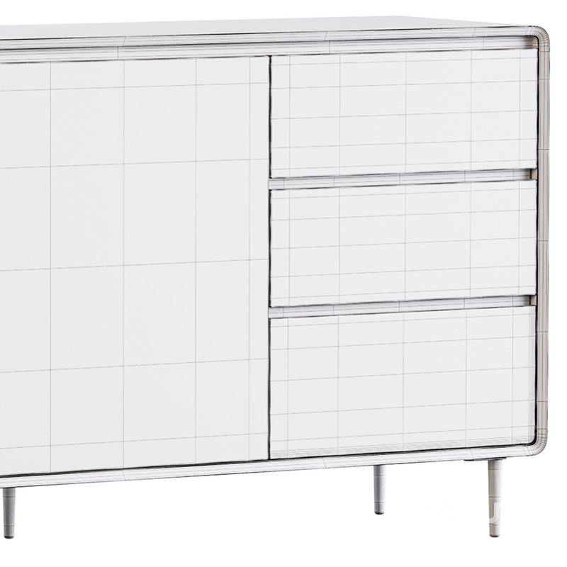 Modern Wood Sideboard with 2 Doors Image 15