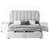 Upholstered Headboard Bed Frame Modern Panel Bed I - Thumbnail 14