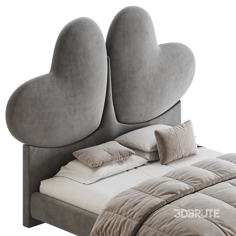 Elegant Blue Pine Wood Upholstered Panel Bed Image 15