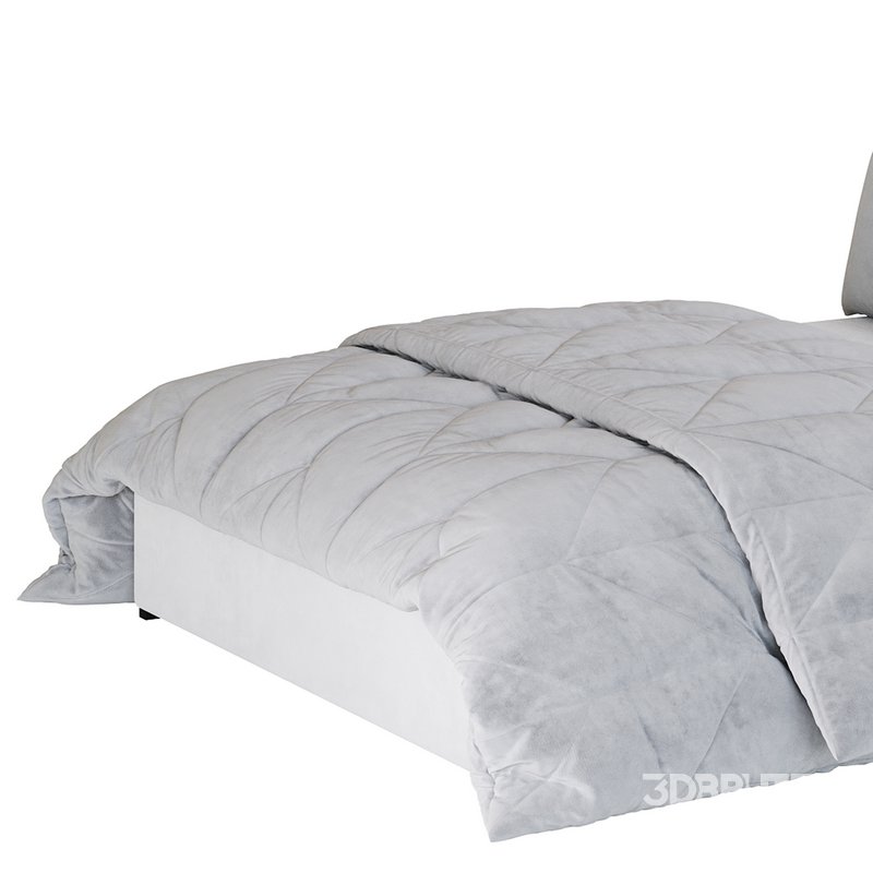 Light Wood Upholstered Panel Modern Bed Image 14