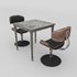 3D old chair and table - Thumbnail 2