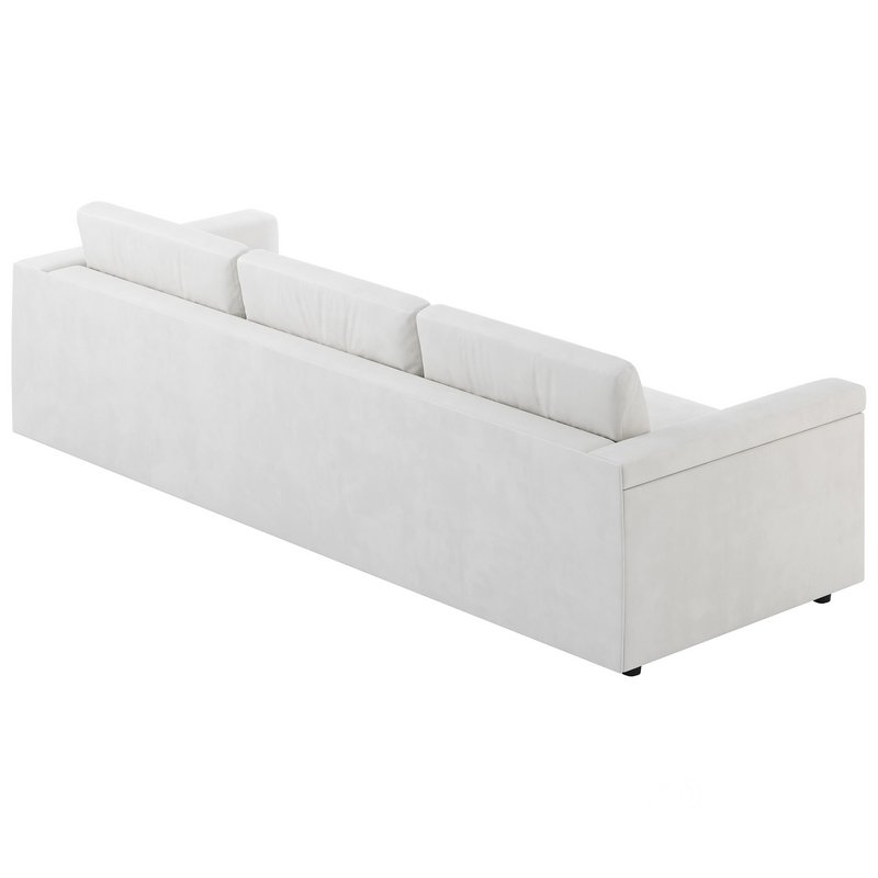 IVORY PERFORMANCE VELVET SOFA Image 13