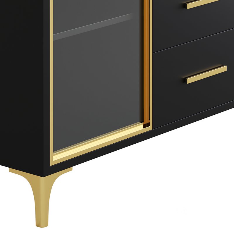 Modern Glass Door Wood Sideboard 3 Image 14