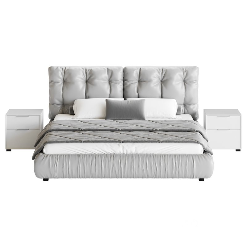 Modern Bed Frame Foam Standard Bed Image 14