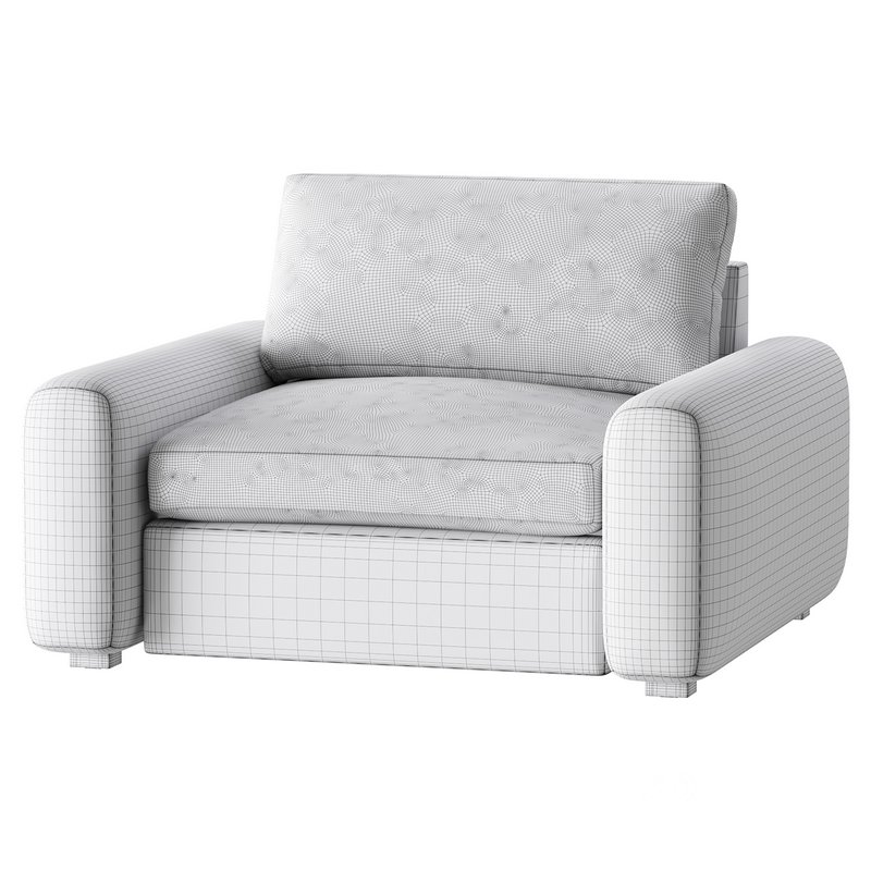 SERRAT WHITE PERFORMANCE FABRIC CHAIR AND A HALF Image 13