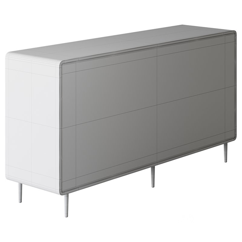 Modern Wood Sideboard with 2 Doors Image 14
