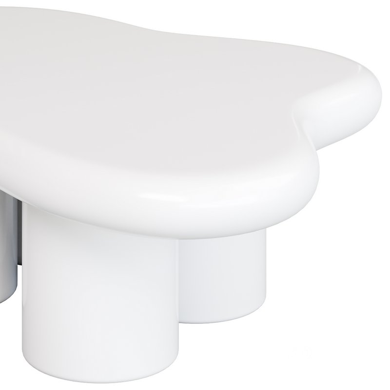 Modern Smooth Wood Abstract Coffee Table Image 15